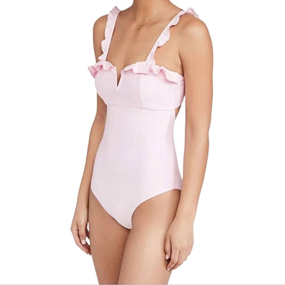 PQ PilyQ Light Pink Ruffle One Piece Swimsuit
